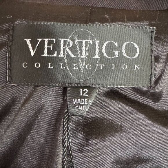 Vertigo Collection Rush Black Double Breasted Notch Collar Blazer Size 12 - Picture 5 of 11